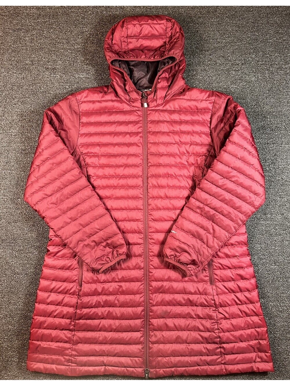 Eddie Bauer Womens 2X Burgundy Red Down Filled Puffer EB700